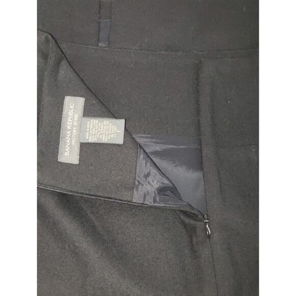 Banana Republic Factory Black Asymmetrical Knee-Length Skirt - Picture 5 of 7